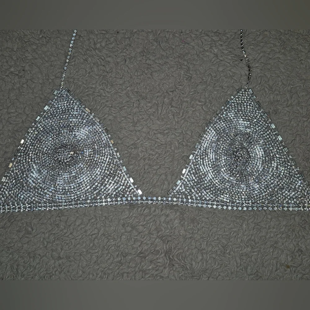 Express Vintage Silver Diamante Bra Like New - Picture 10 of 15